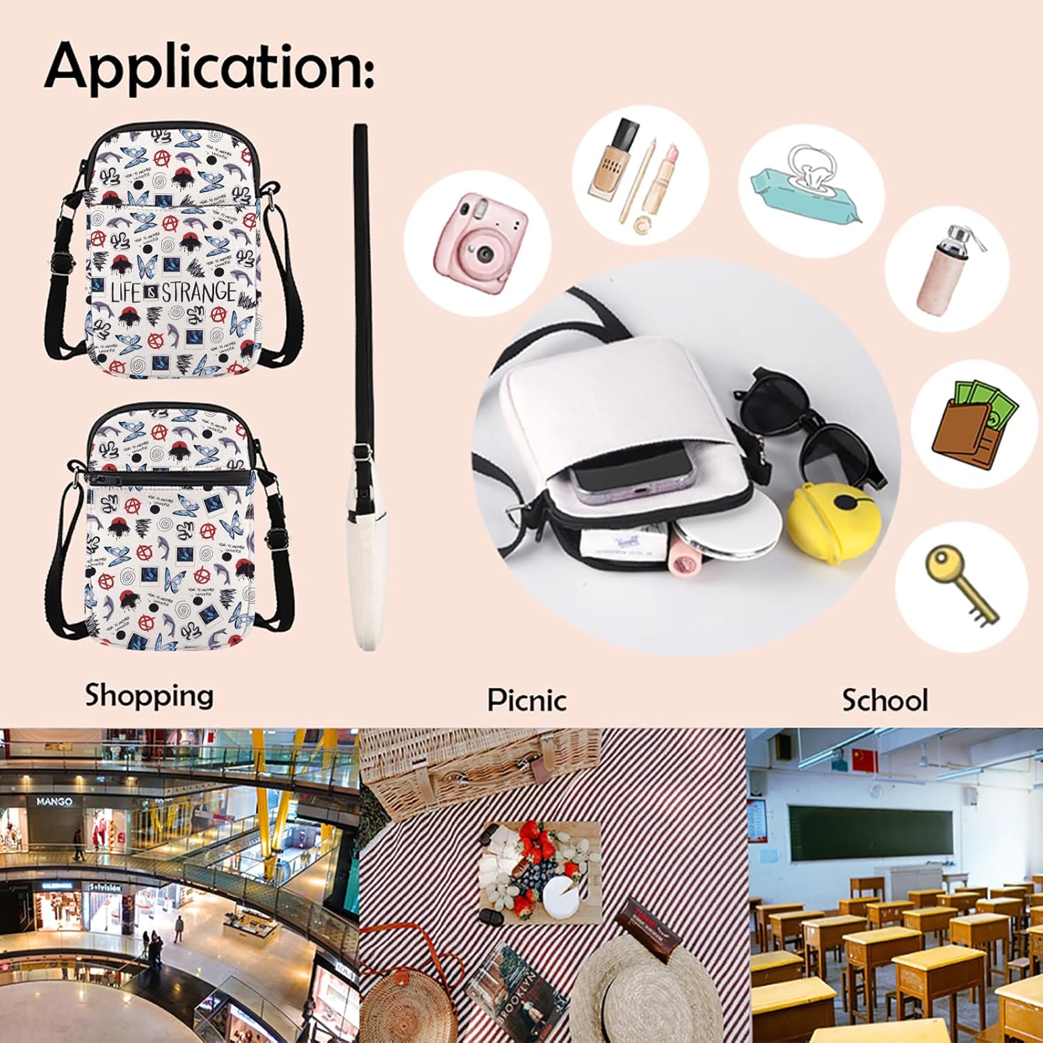Detalle 2 de Life is Strange Merch Tote Bag – Max Lover Gift