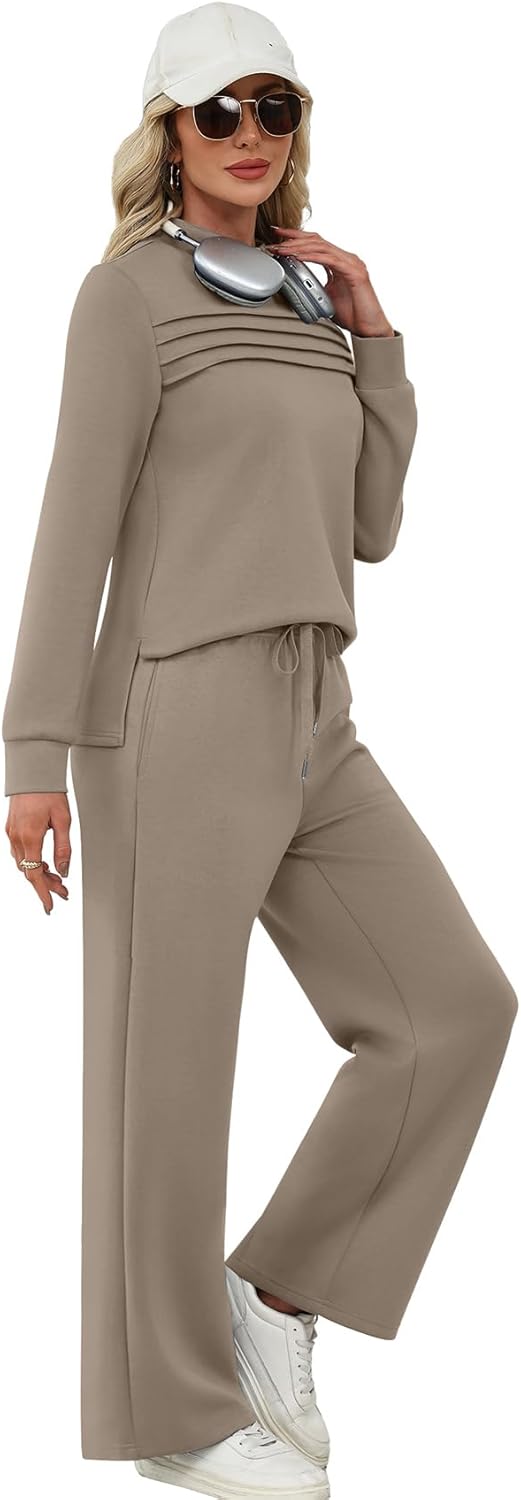 Detalle 2 de WIHOLL Two Piece Set Wide Leg Pants S-3XL
