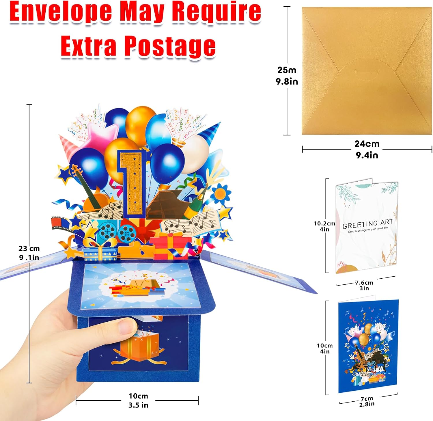 Detalle de GREETING ART Pop-Up Birthday Card, 3D