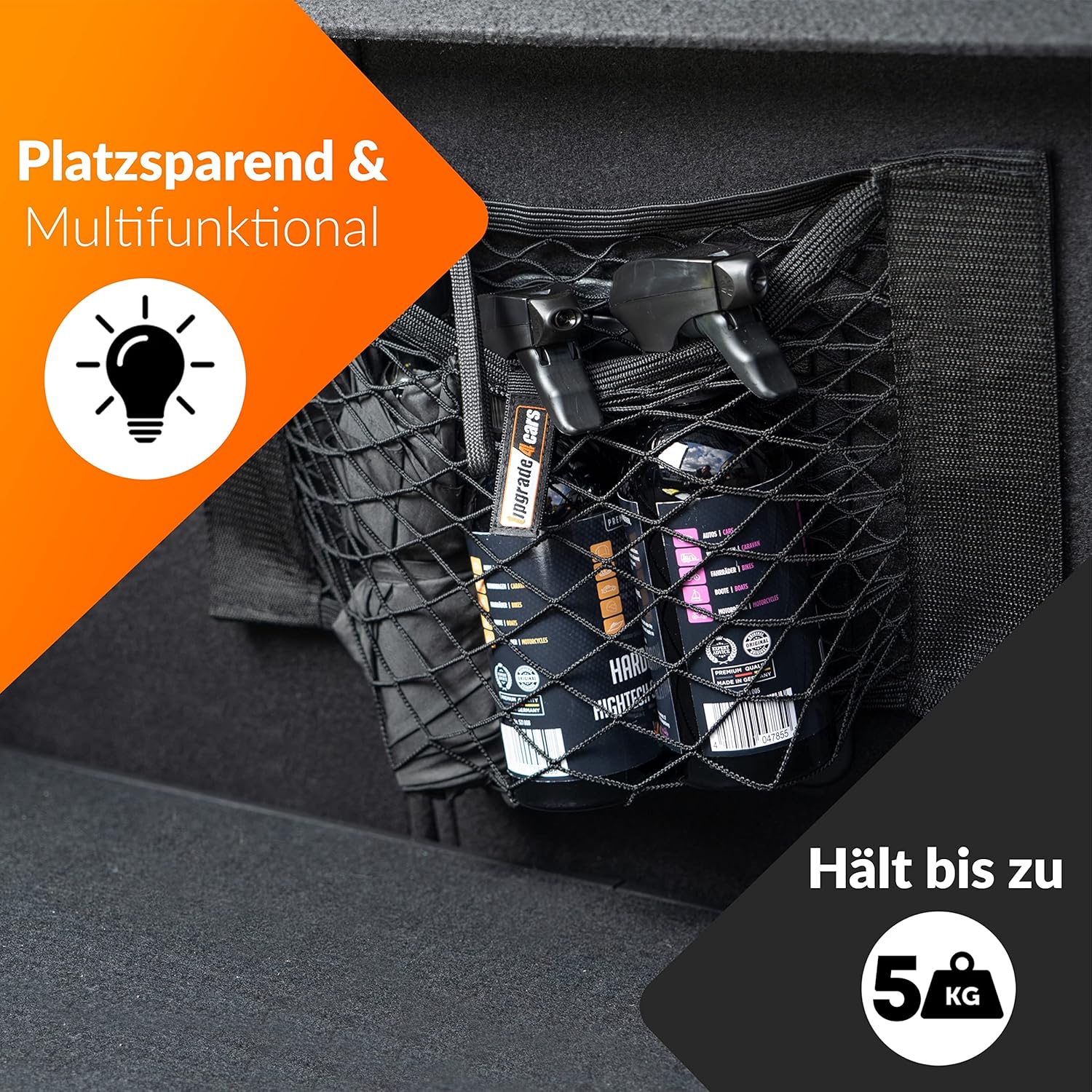 Thumbnail 3 de Upgrade4cars Kofferraum Netztasche Klett 40×25 cm