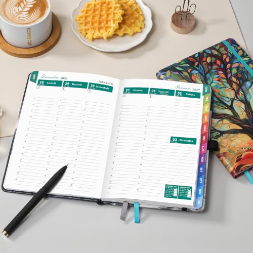 Detalle de HwxBen Agenda 2027 settimanale verticale A5, carta 100 g/m² e copertina rigida