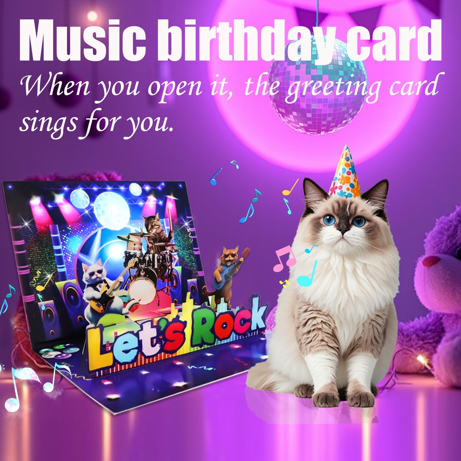 Detalle 2 de Bevbovcard 3D Pop-Up Cat Birthday Card