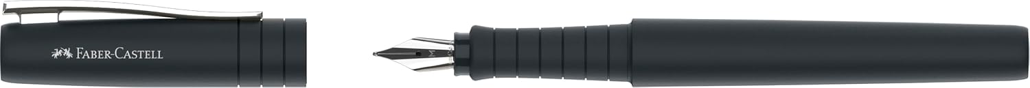 Detalle de Faber-Castell 241050 Set di Scrittura Poly Pen Nero – Penna Stilografica con Pennino Lungo e Penna a Sfera, Impugnatura Ergonomica