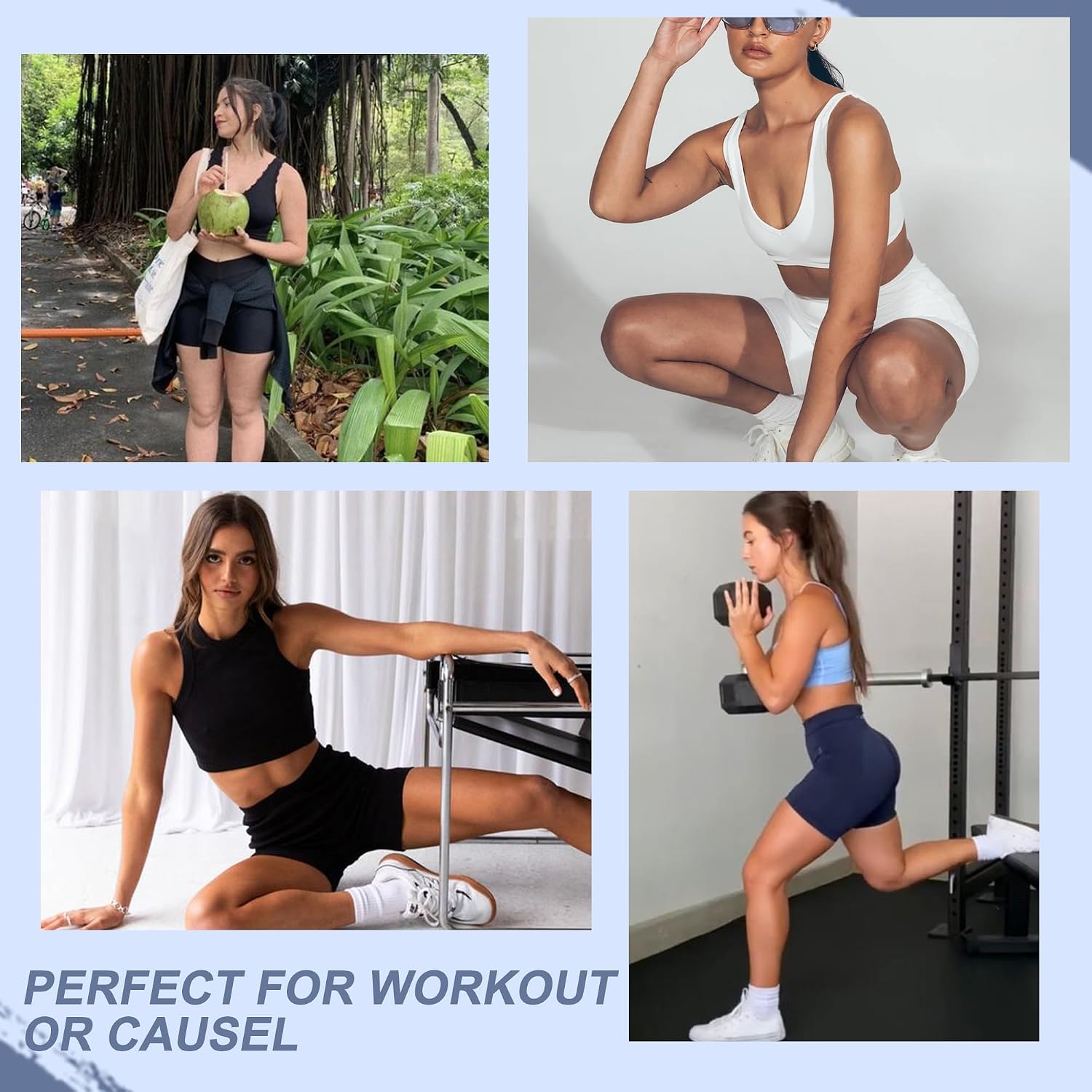 Detalle 2 de CAMPSNAIL Workout Biker Shorts with Pockets, High Waist and 4-Way Stretch