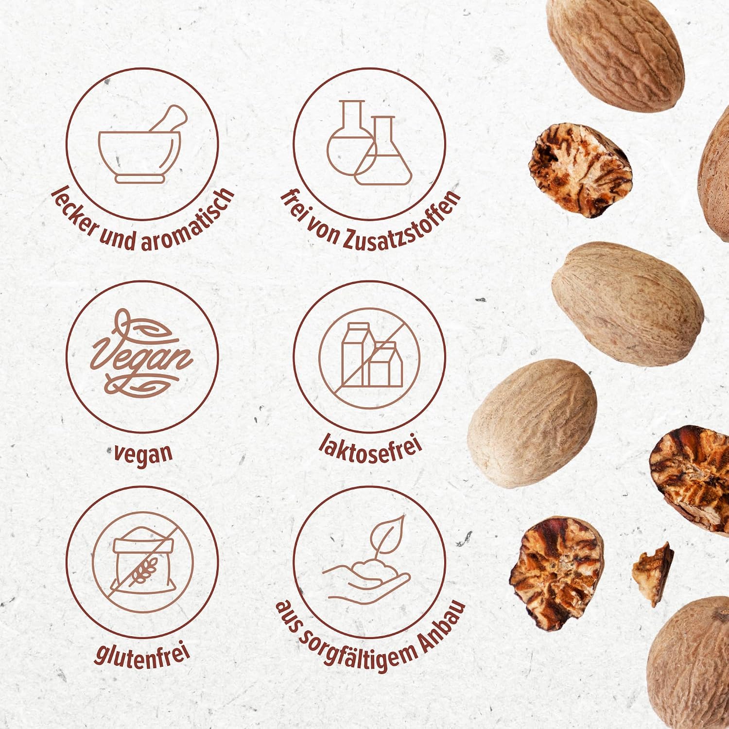 Detalle de Monte Nativo Muskatnuss gemahlen (300 g) – Intensives Aroma, fein gemahlen