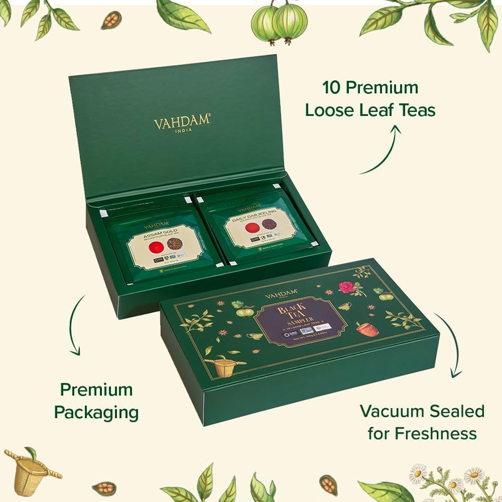 Thumbnail 7 de VAHDAM 🫖 Caja de Regalo Té Negro Surtido, 10 Sabores