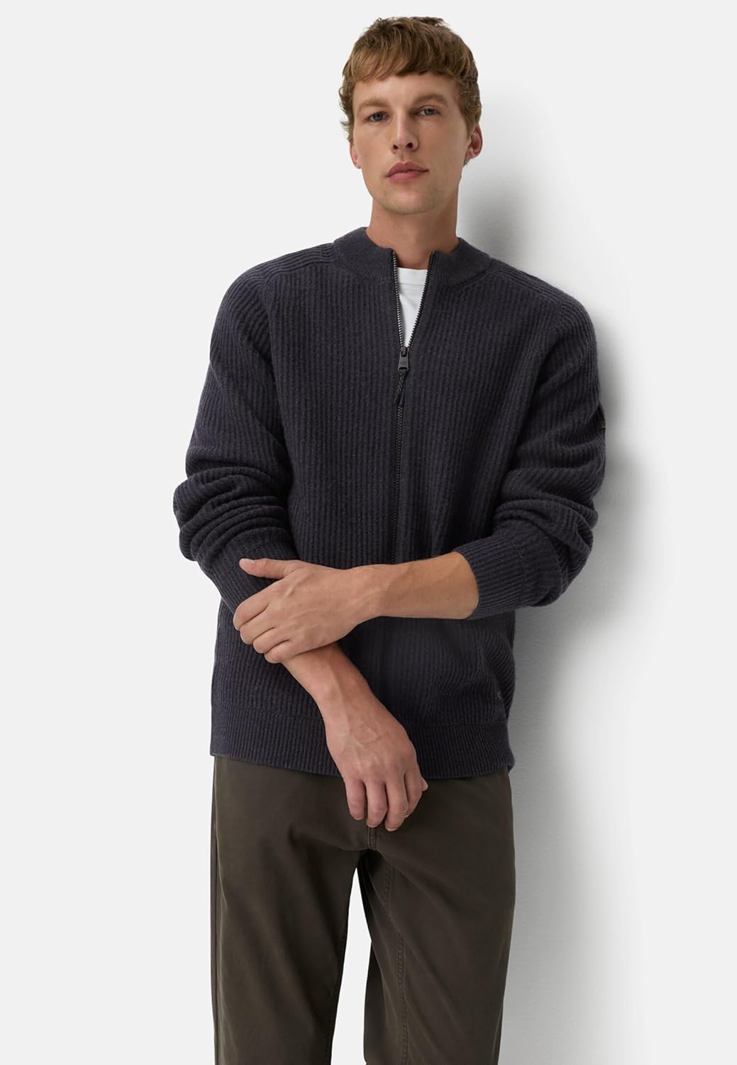 Thumbnail 2 de camel active Herren-Strickjacke aus reiner Lammwolle (Regular Fit) mit Raglanärmeln