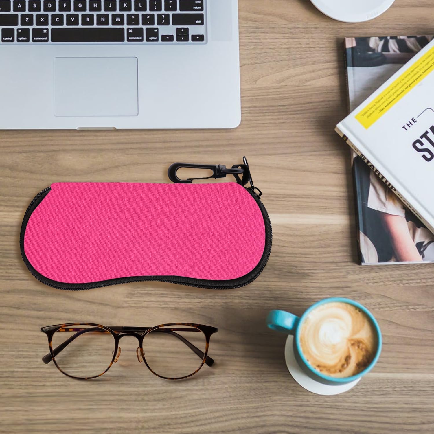 Thumbnail 6 de MoKo soft neoprene zip eyeglasses case with clip – protective pouch for sunglasses and eyewear
