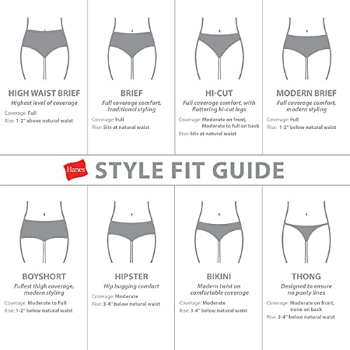 Detalle 1 de Hanes Women’s Underwear Pack, 10-Pack Full-Coverage Cotton Blend Panties