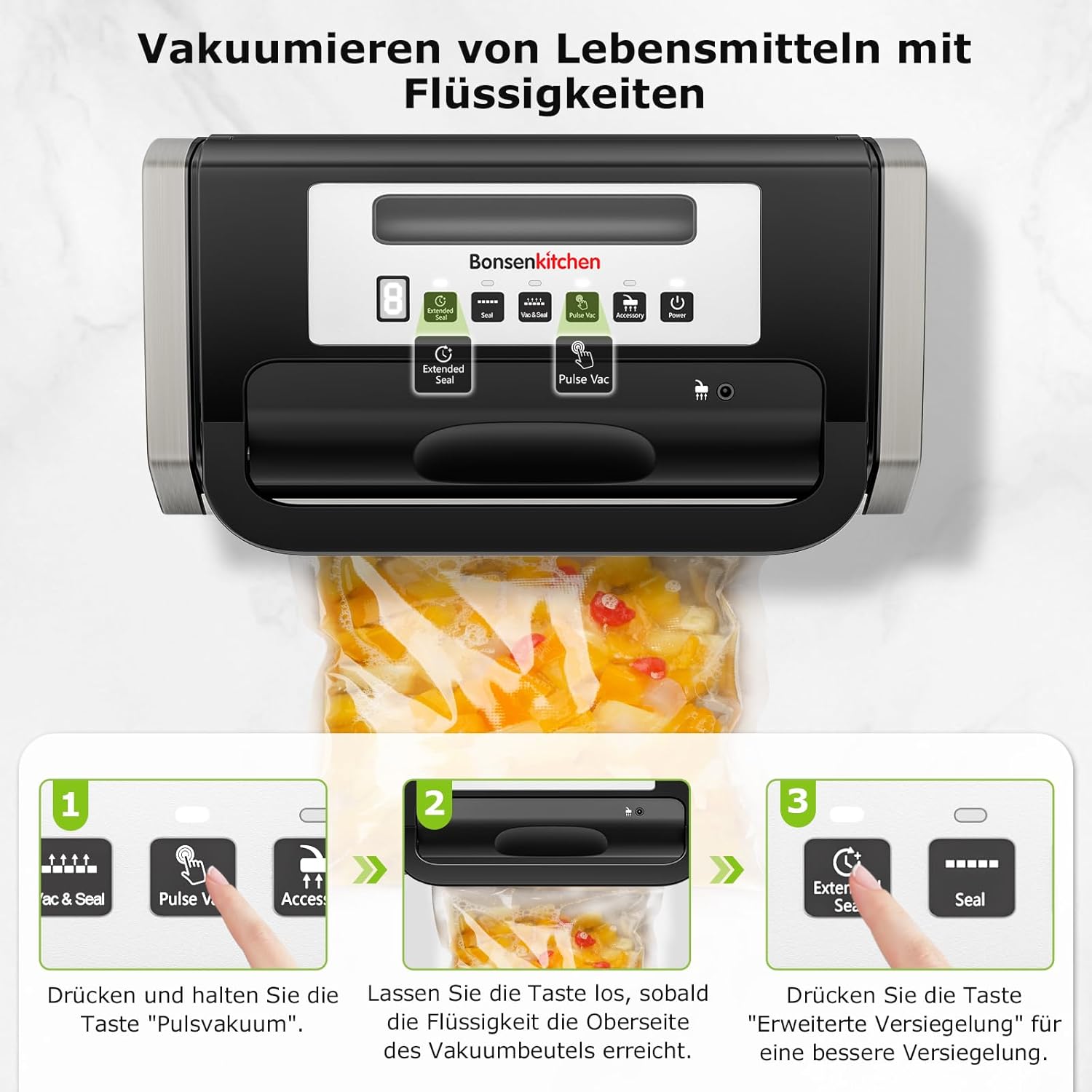 Thumbnail 5 de Bonsenkitchen Vakuumiergerät 15 L/min 🥫