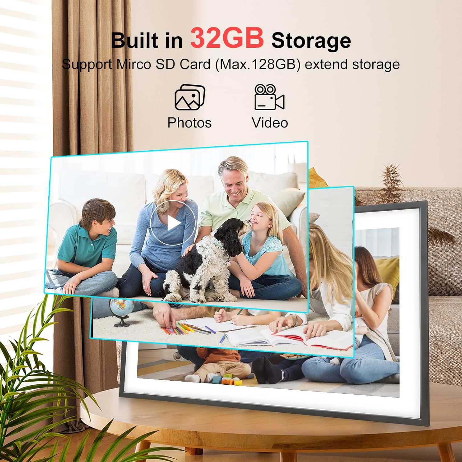 Thumbnail 4 de Frameo 15.6 Inch Digital Photo Frame 32GB 🖼