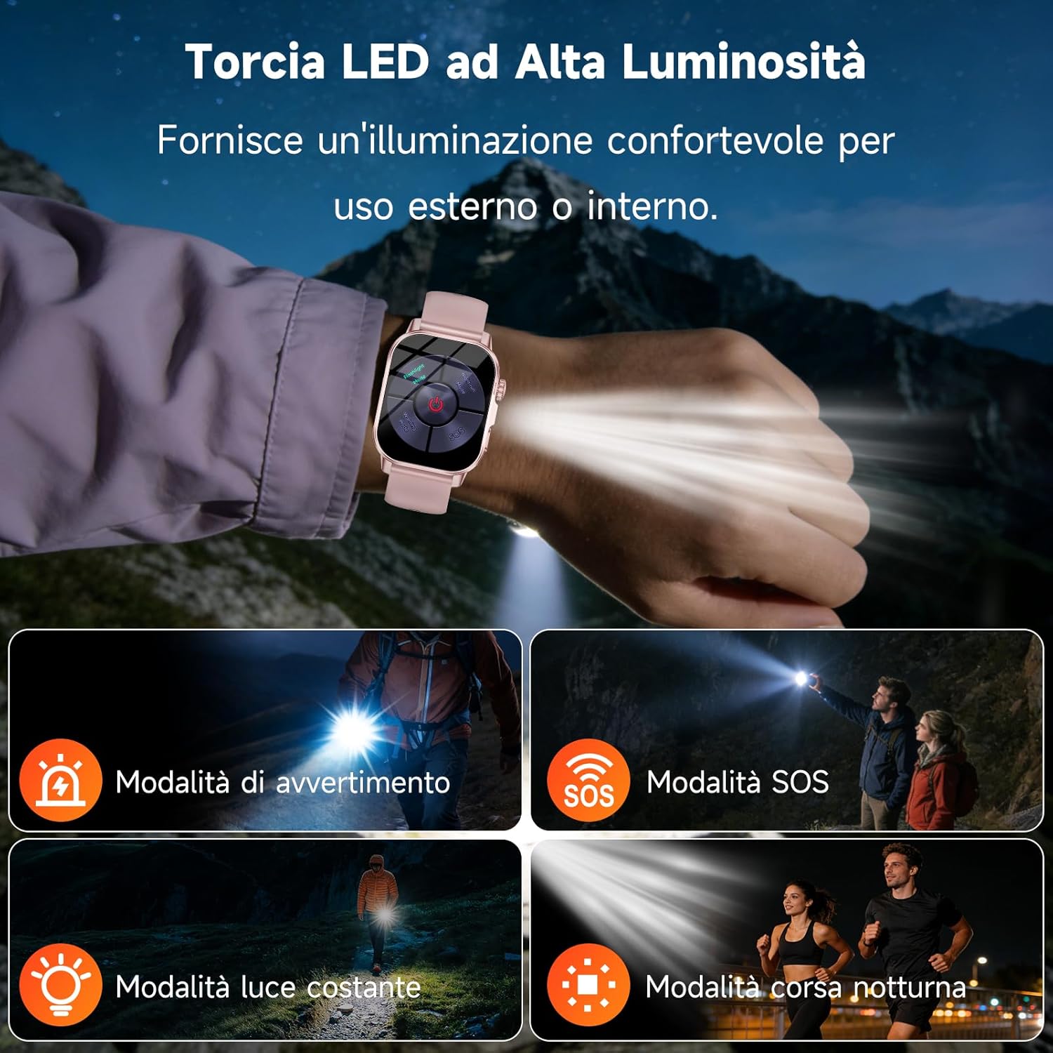 Detalle de 2026 Nuovo Smartwatch Donna ECG, Glucosemia e Salud Integrata con Schermo 2,0'' e LED