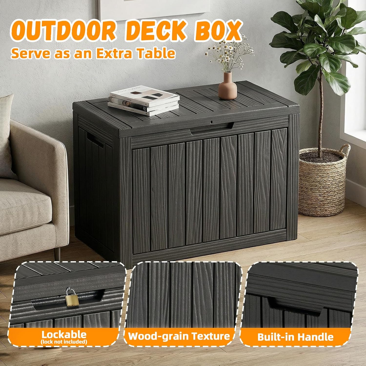 Detalle 2 de EasyUp Outdoor Storage Box 60 Gallon