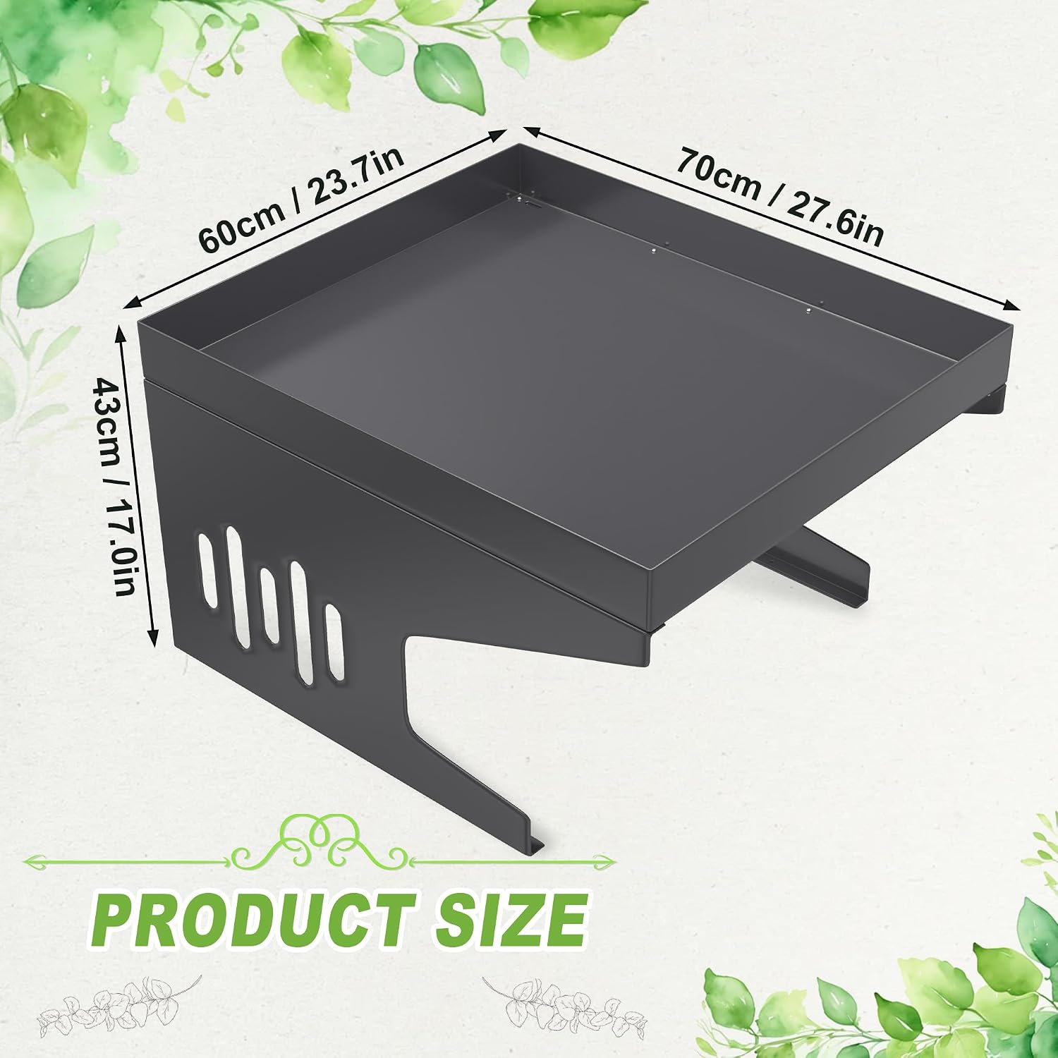 Detalle de UISEBRT RHX-(YY09069AN) Robotic Lawnmower Garage with Planter, 1.2 mm Metal