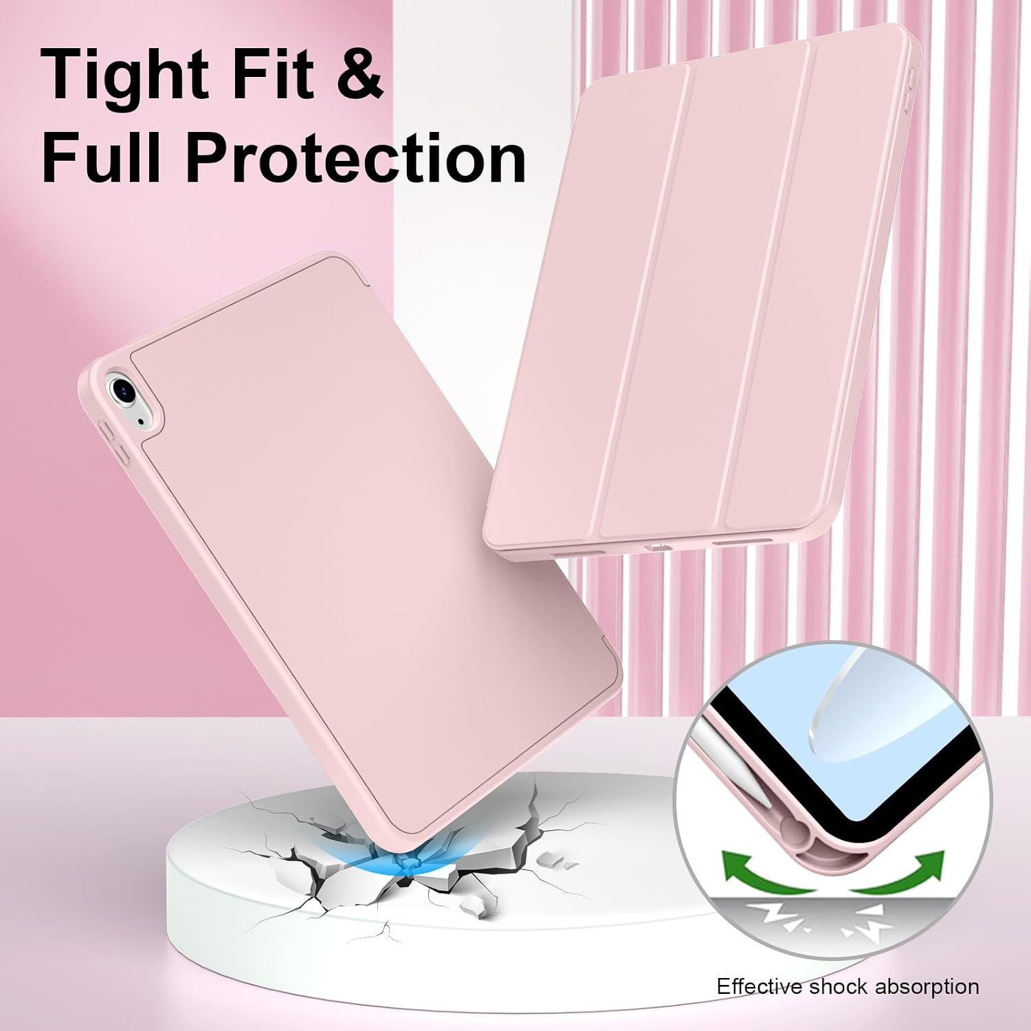 Detalle de aoub Case for iPad 11th Generation 2025 (A16) / 10th Generation 2022: Protective TPU Case with Pencil Holder