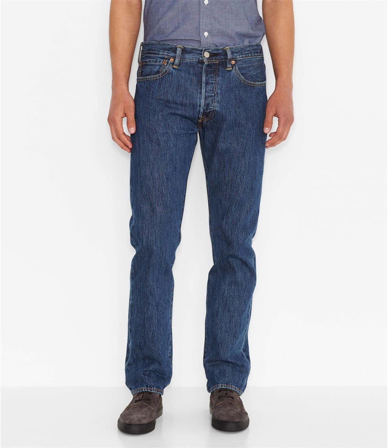 Detalle 2 de Levi's 501 Original Fit Jeans Uomo Stonewash X 38W / 34L: classicità senza tempo con innovazione responsabile