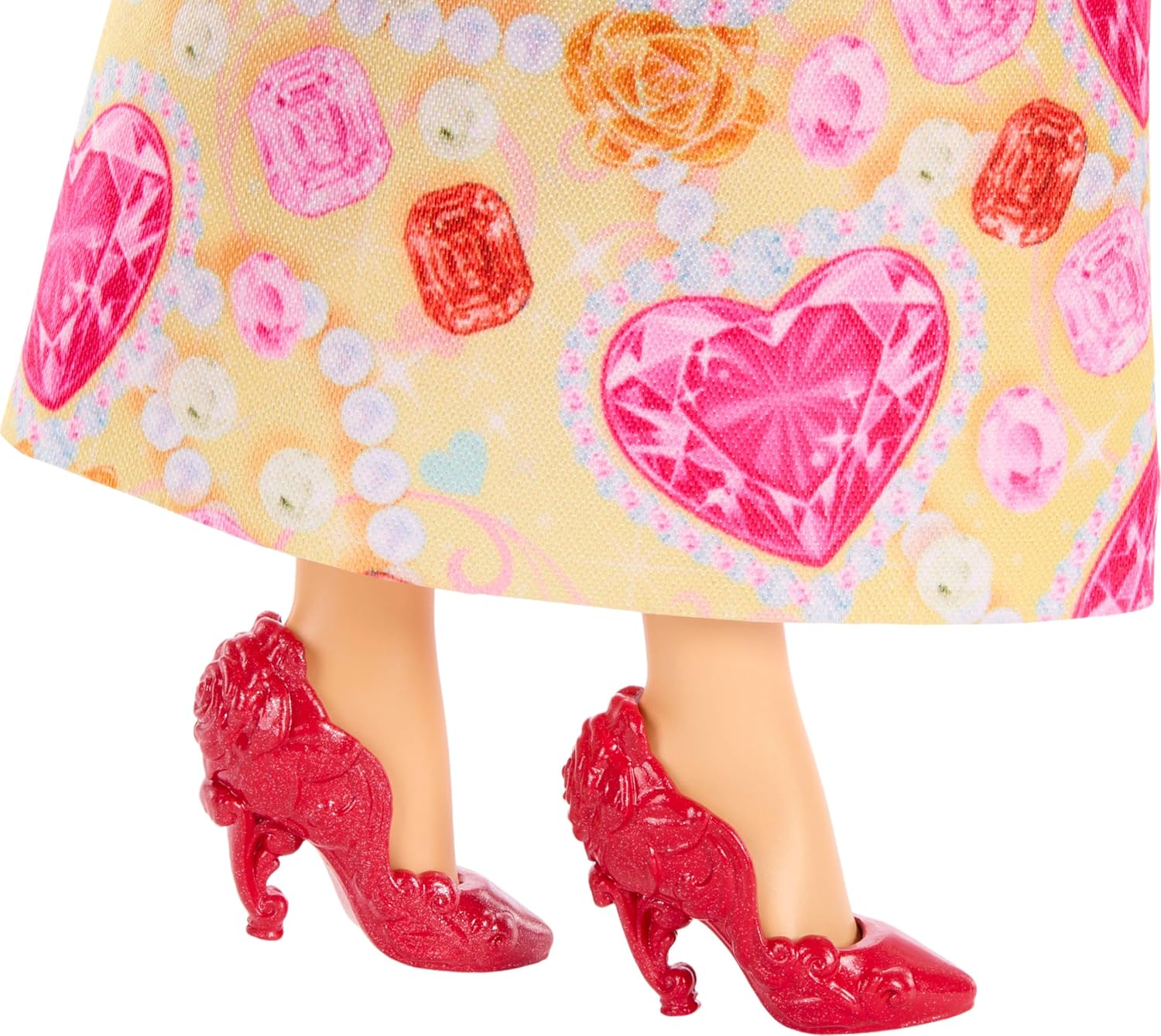 Detalle de Mattel Disney Princess Belle Jewel Reveal – Bambola con cuorito portagioie e gioielli, 3+ anni