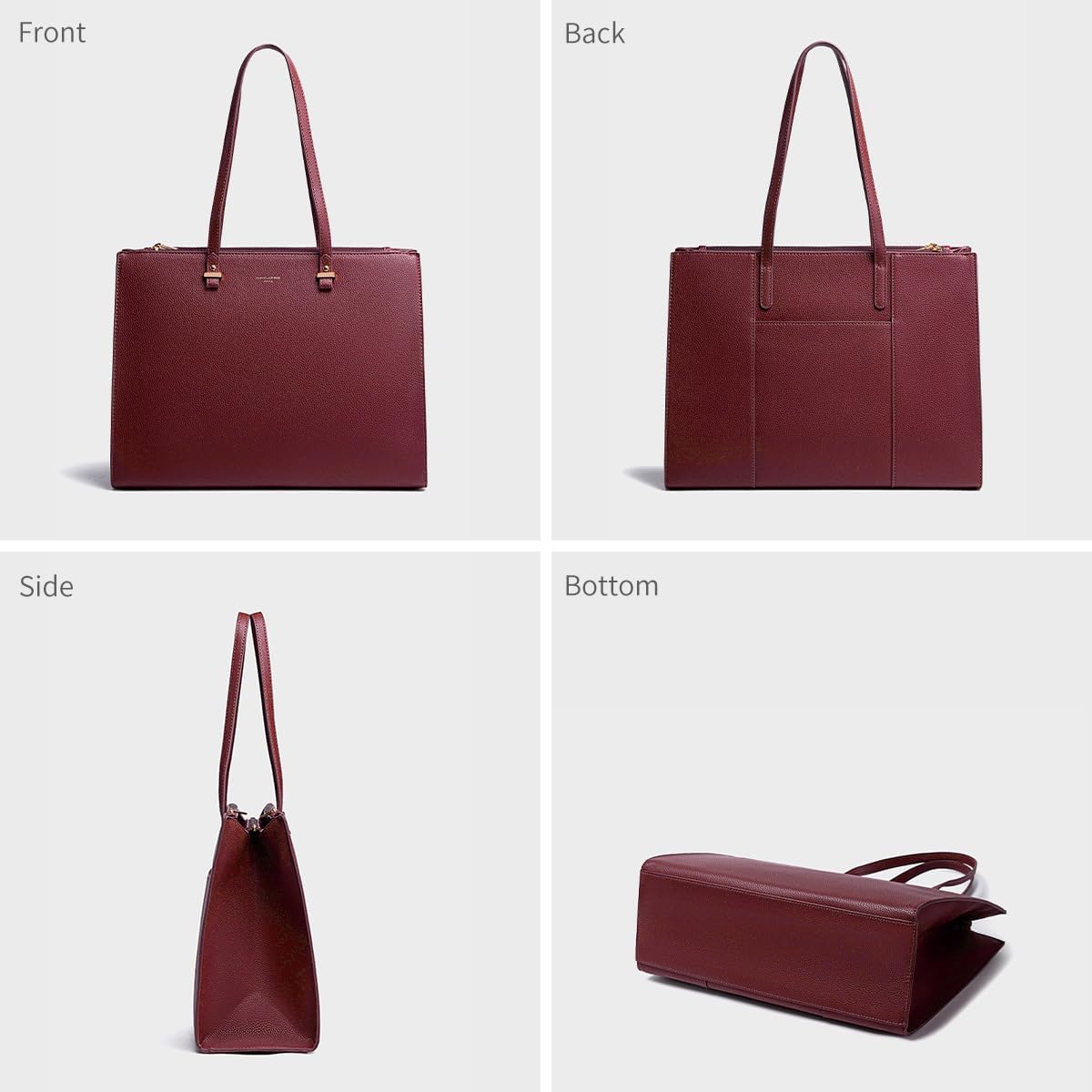 Thumbnail 3 de David Jones Sac Cabas Grande Taille XL Rouge Bordeaux