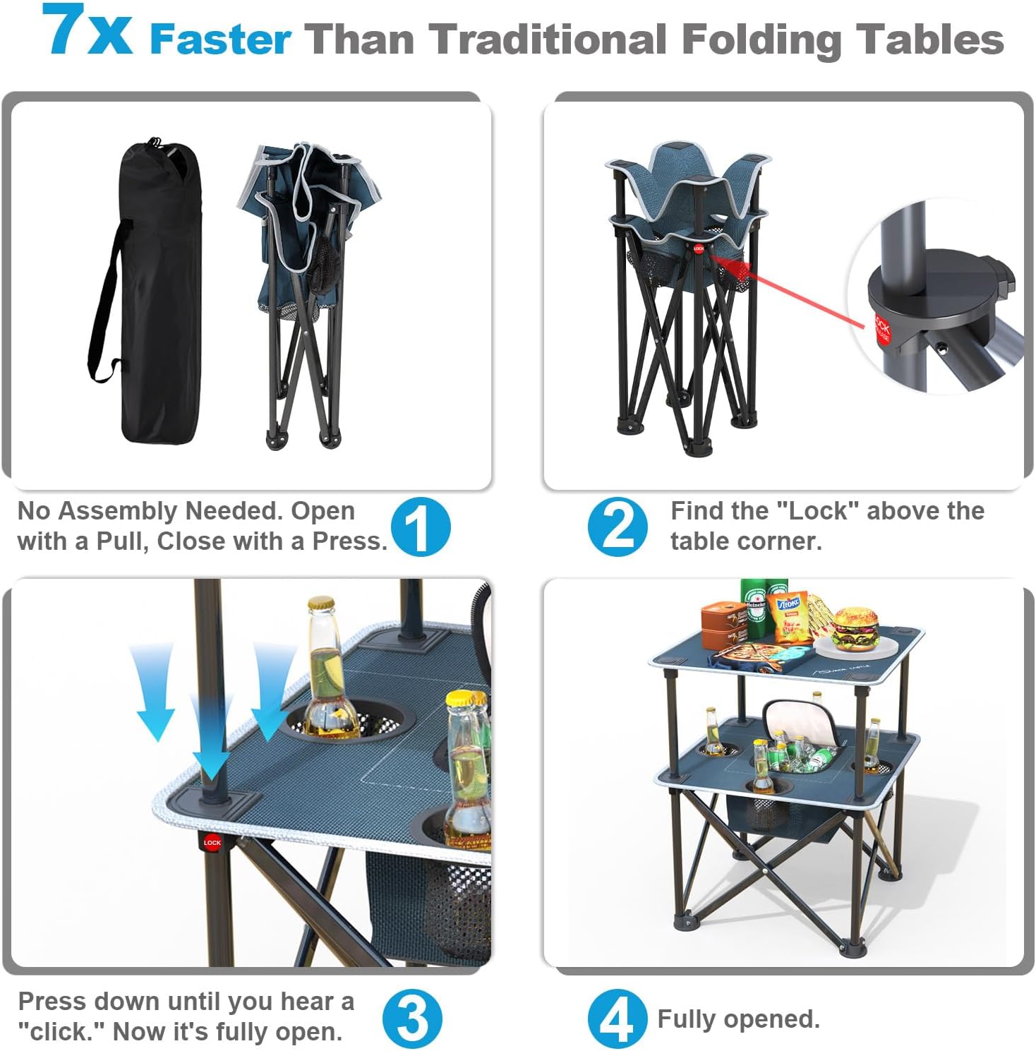 Thumbnail 3 de ARMOR CASTLE Folding Beach Table: Compact, Insulated Beach & Camp Table