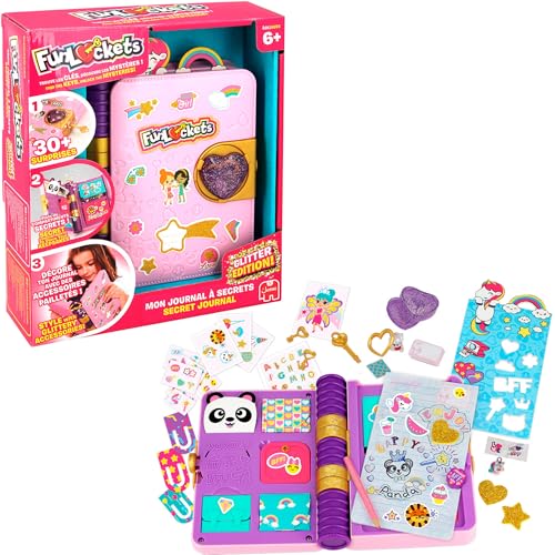 Imagen de FUNLOCKETS Secret Journal Glitter Edition – Kids Diary with Lock and Keys en OfertitasTOP
