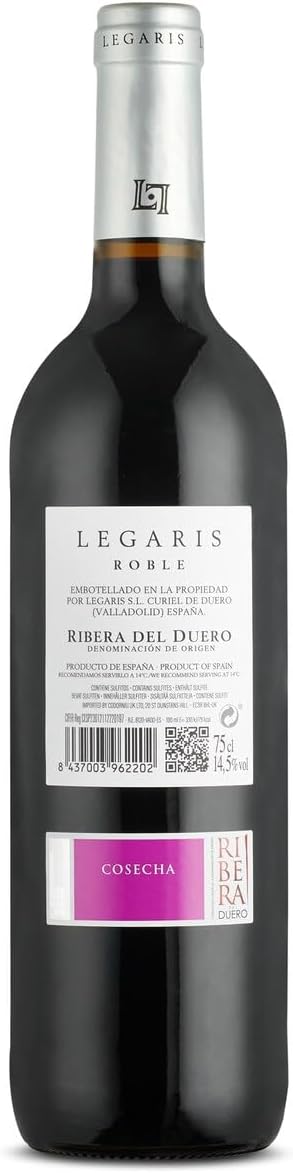 Thumbnail 1 de Legaris Roble Vino Tinto Ribera del Duero 🍷 2023, 75cl
