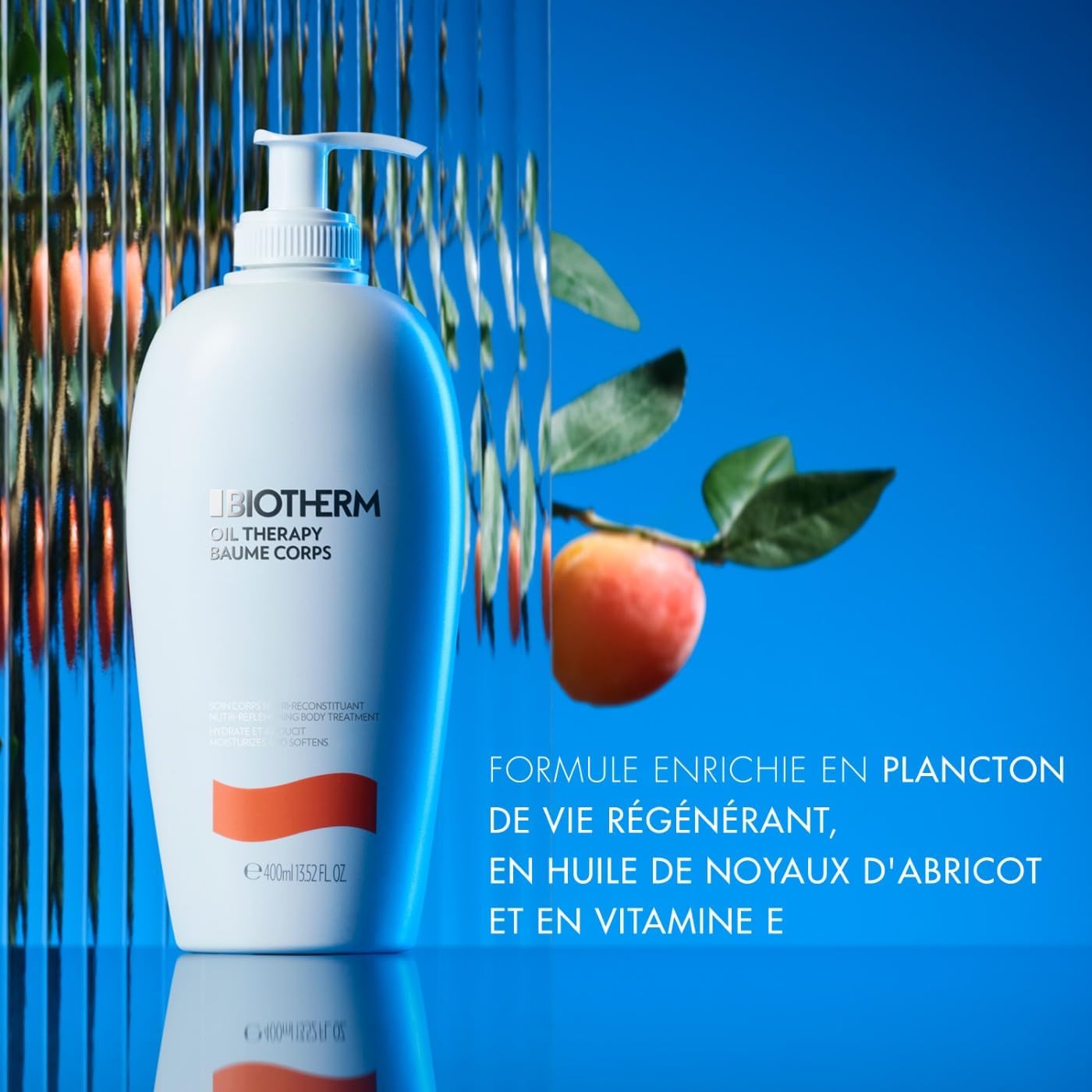 Detalle de Biotherm Oil Therapy Baume Body Lotion pour le corps, 400 ml – soin nourrissant pour peaux rugueuses et sèches
