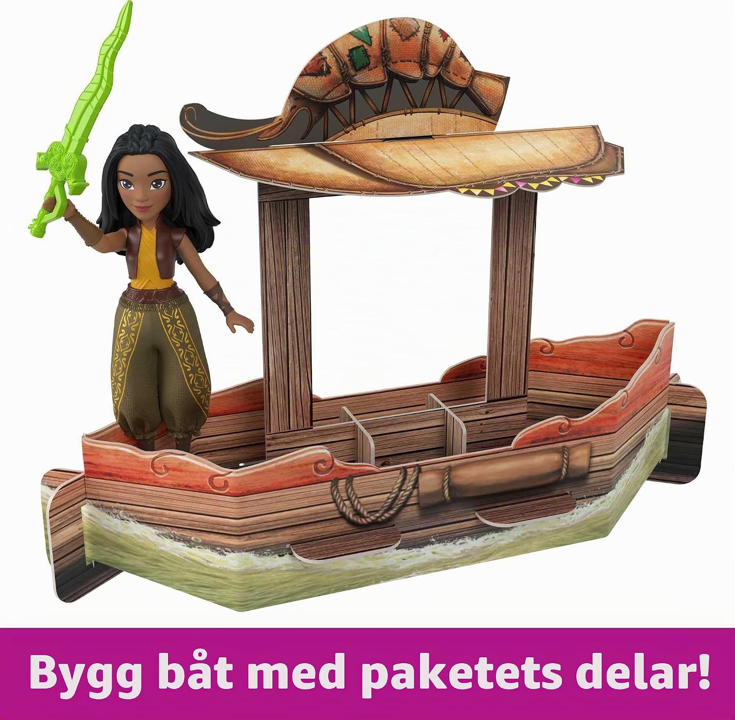 Detalle de Mattel HLX24 Raya och den sista draken – lekset med sju figurer