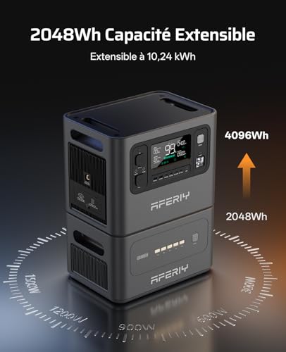 Detalle 2 de AFERIY Batterie Supplémentaire 2048Wh pour Générateur Électrique Portable 2400W