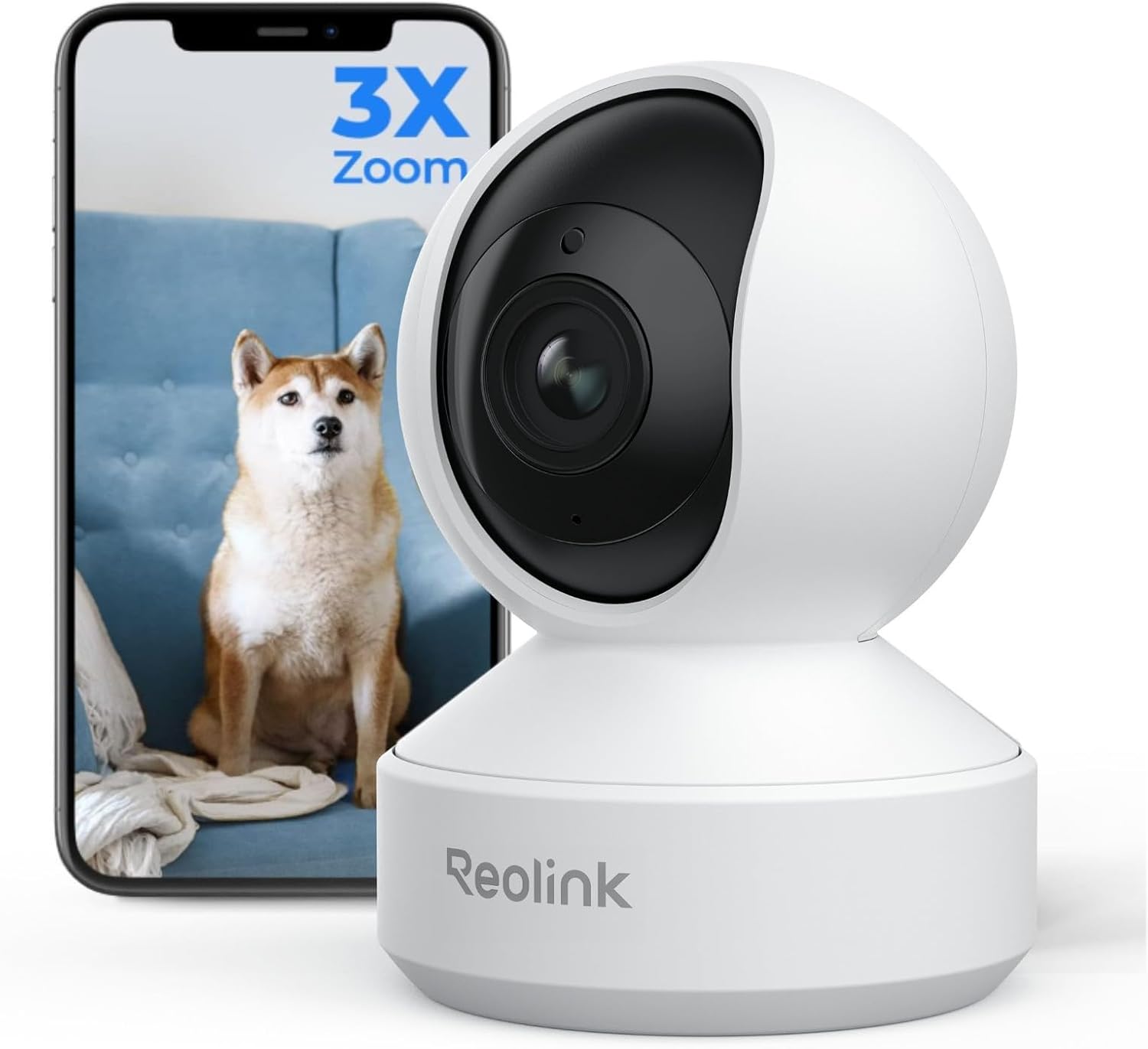 Detalle de REOLINK E1 Zoom 4K Indoor Security Camera, 3x Optical Zoom, Wi-Fi 6