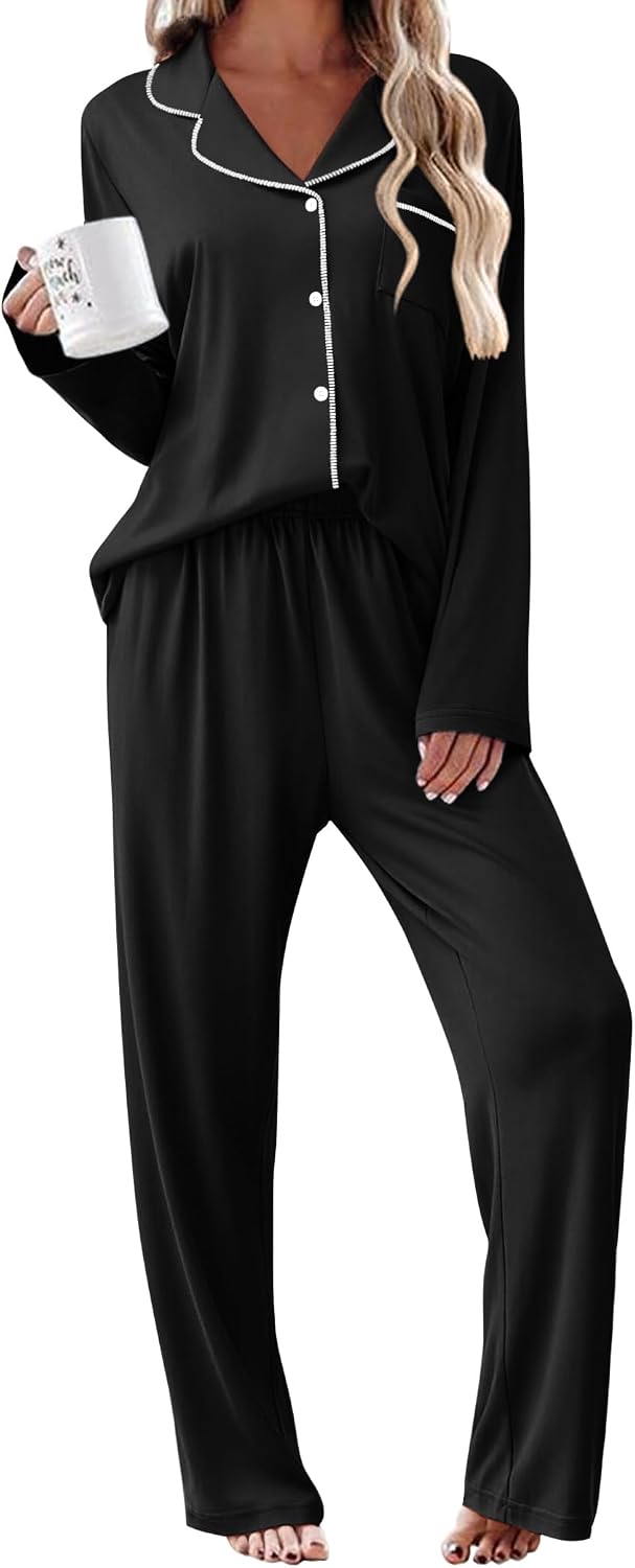 Detalle de Ekouaer Women's Pajama Set, 2-Piece