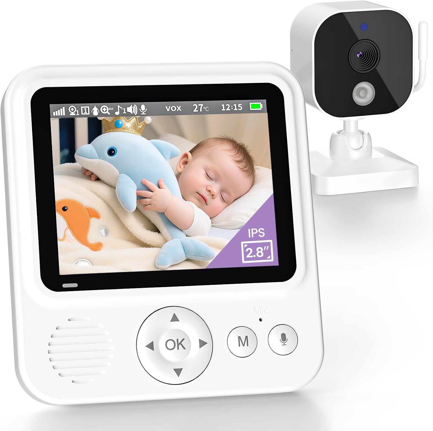Detalle de Baby Monitor with Camera and Audio 300m Range
