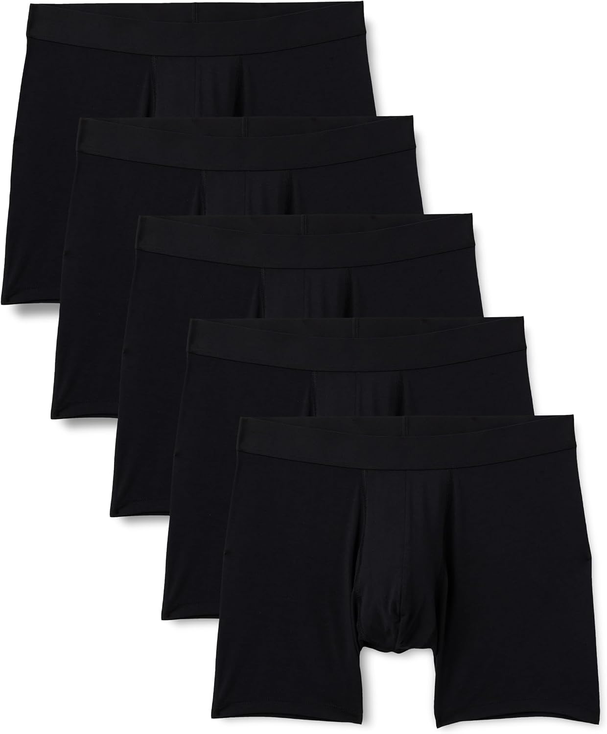 Detalle de Amazon Essentials Men's Super Soft Modal Boxer Briefs, Pack of 5