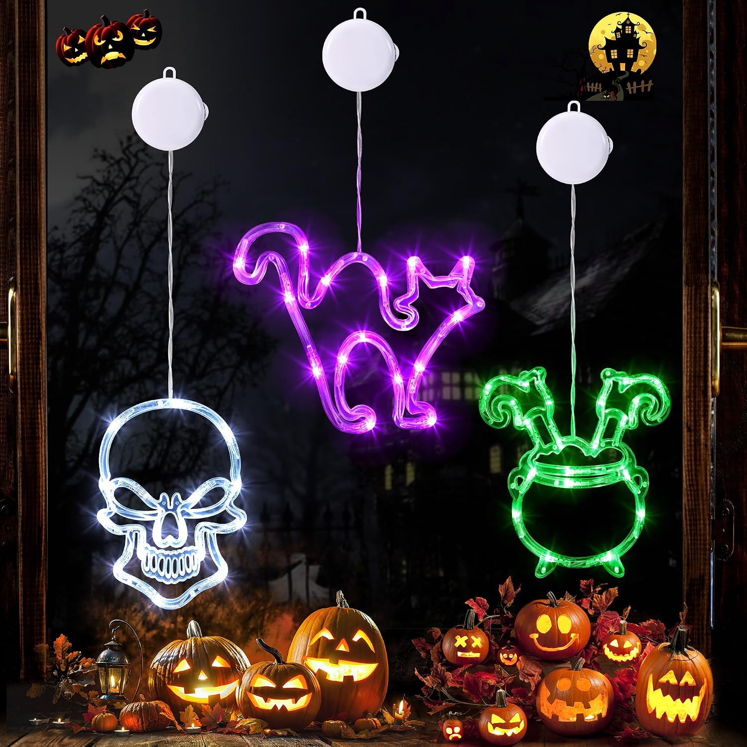 Detalle de Joomer Halloween Window Lights 3-Pack