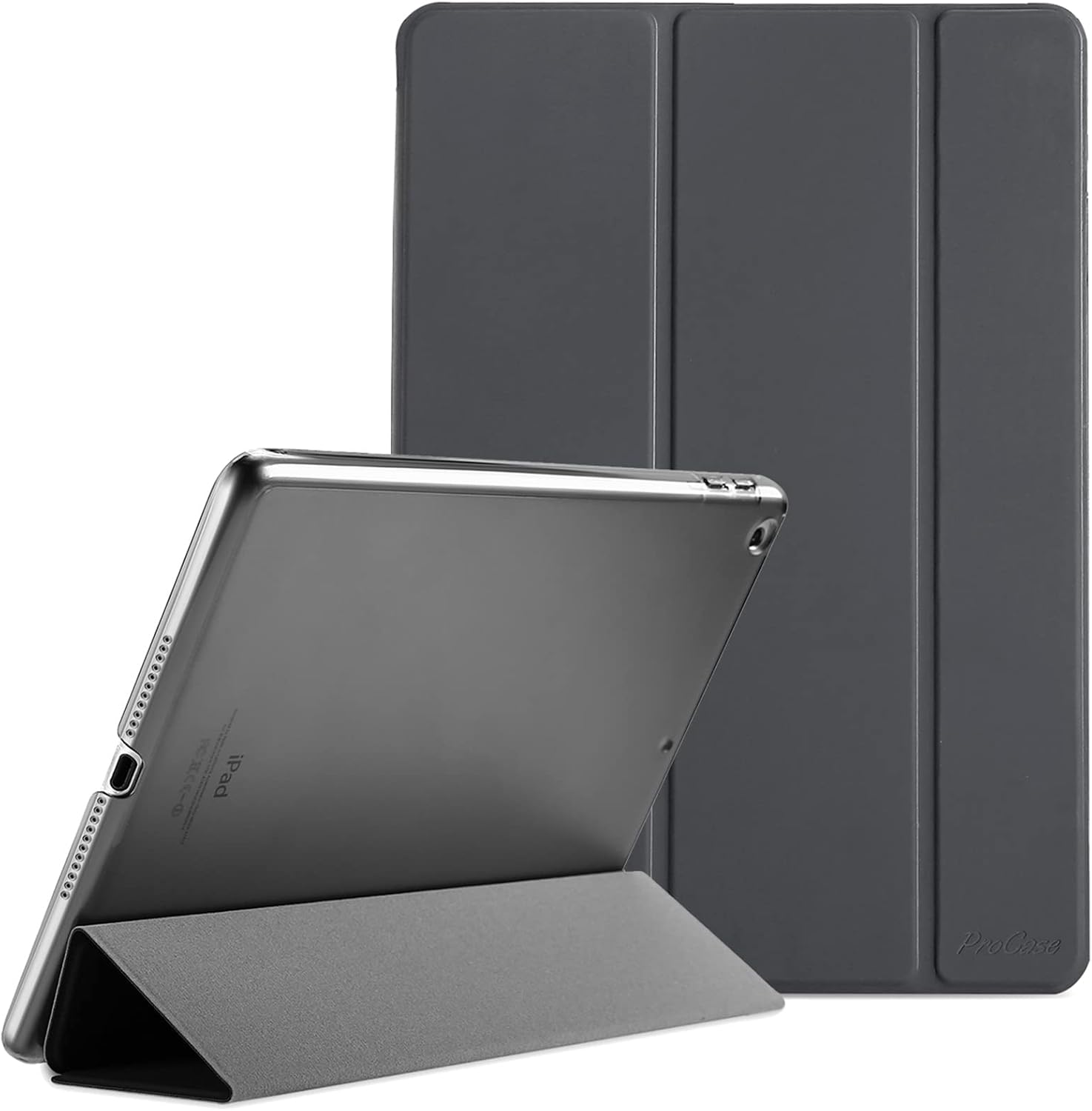 Detalle de ProCase Smart Case für iPad 6./5. Generation 9,7 Zoll - ultradünn, mattierte Rückseite in Grau