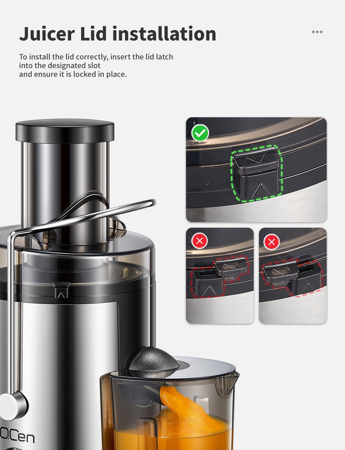 Thumbnail 2 de Qcen 800W Centrifugal Juicer