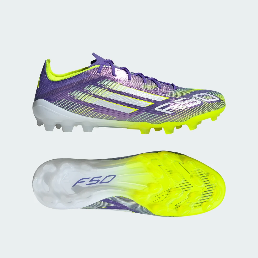 Detalle de Adidas Bota de fútbol F50 Elite para césped artificial (2.ª y 3.ª generación) – color violeta
