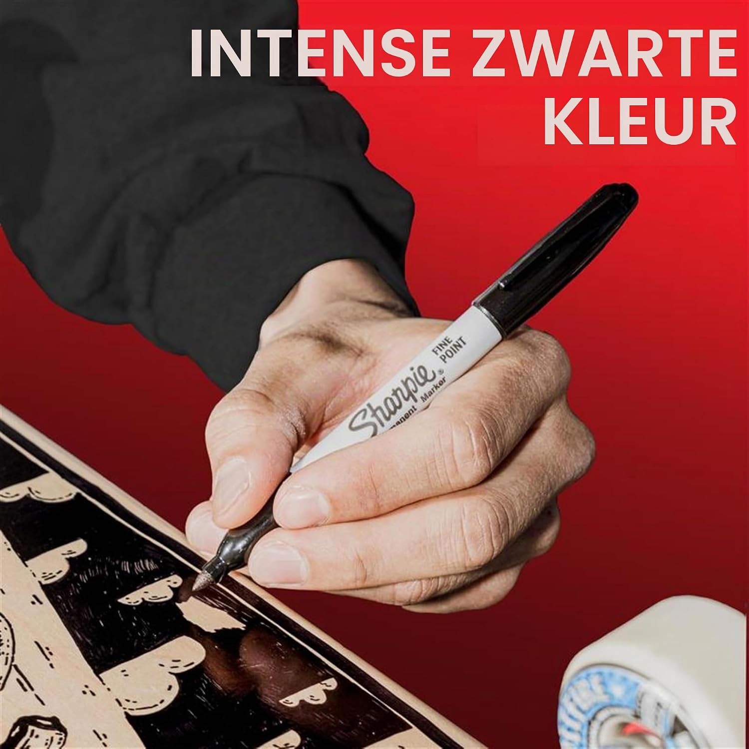 Detalle de Sharpie permanente markers met fijne punt, zwart, verpakking van 36