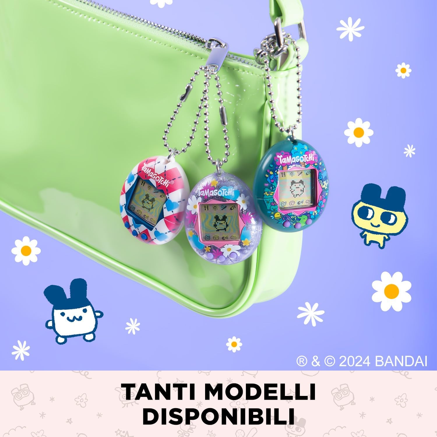 Detalle 2 de Tamagotchi Originale Art Style di Bandai – Animale Elettronico Interattivo con Schermo a Colori