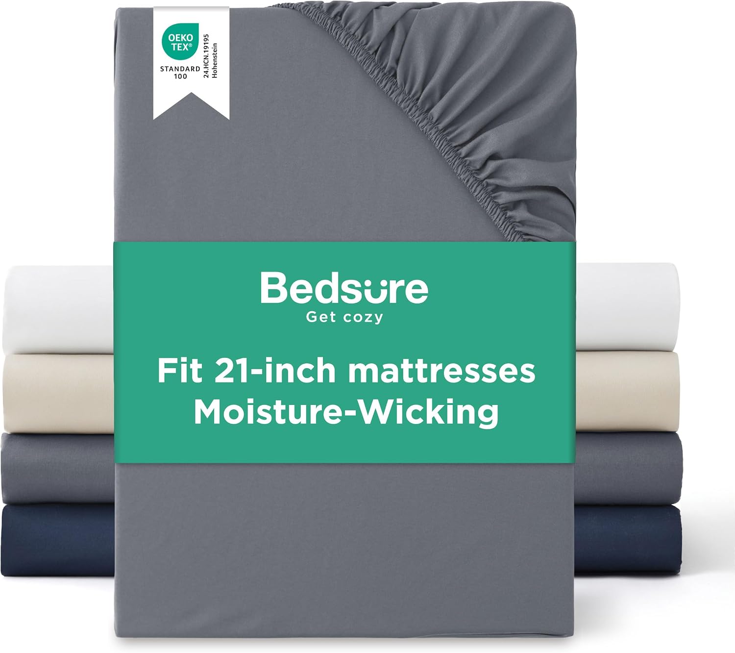 Detalle de Bedsure Fitted Sheet Queen