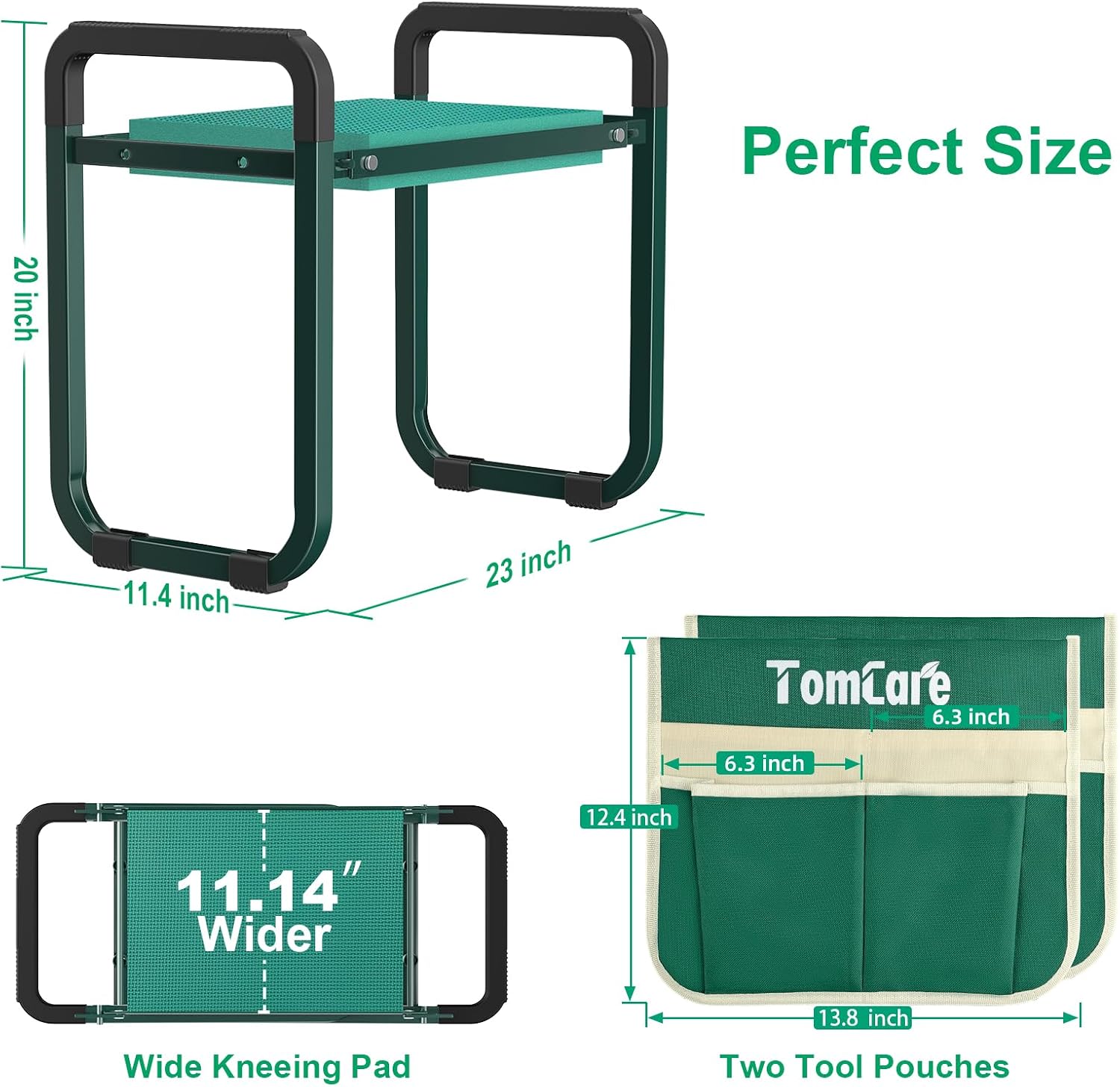 Thumbnail 6 de TomCare E-2007 Garden Kneeler and Seat, Folding Steel Frame with EVA Pad