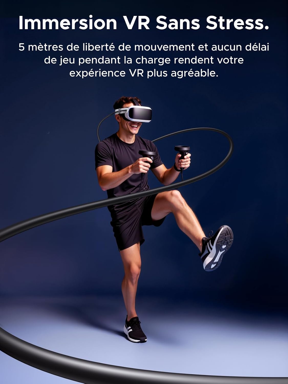Detalle de UGREEN 5M Câble Link USB 3.0 VR – Transfert 5 Gbps, USB-C Luxe et Longueur 5 m