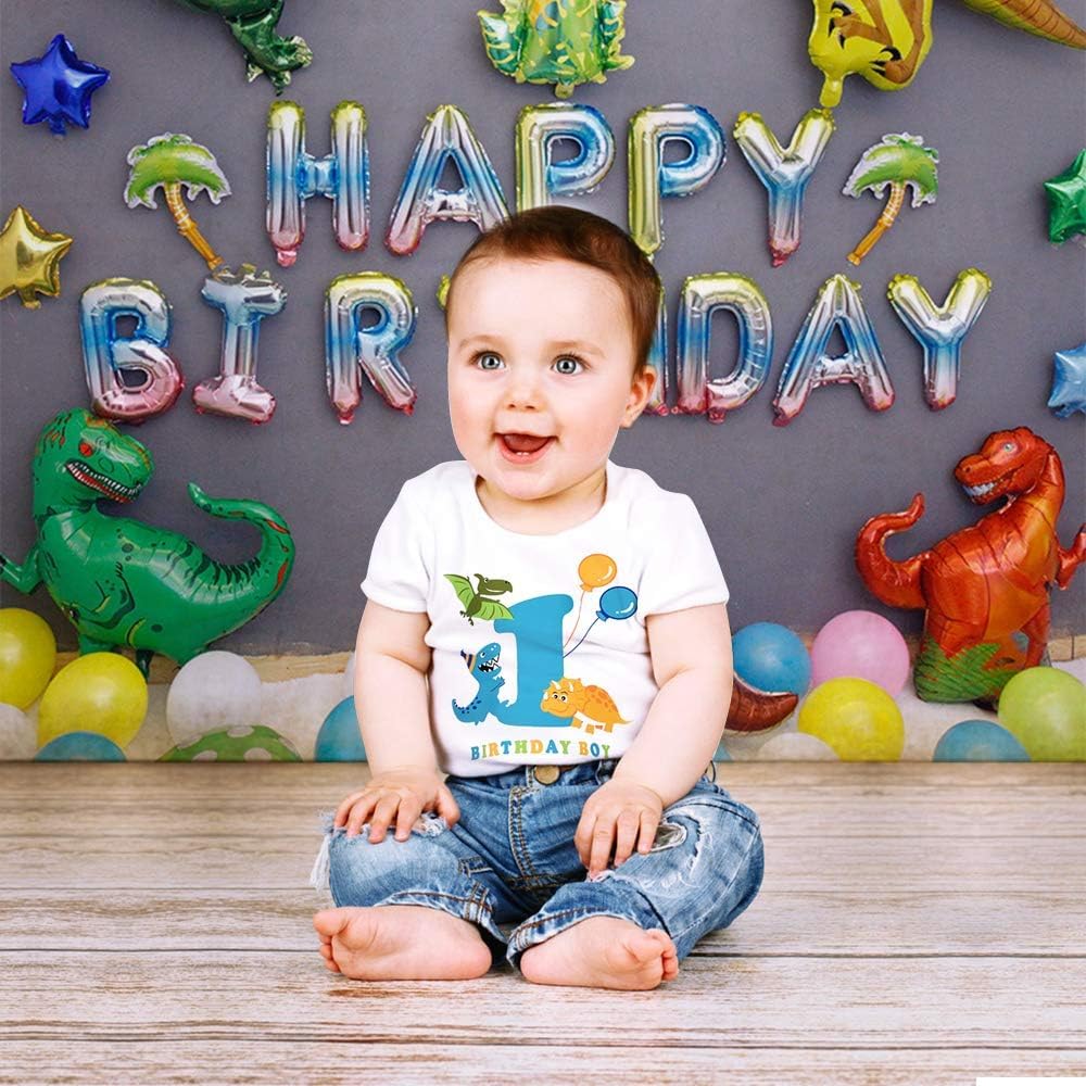 Thumbnail 4 de AMZTM Dinosaur 1st Birthday T-Shirt for Baby Boys – 100% Cotton Dino Party Outfit