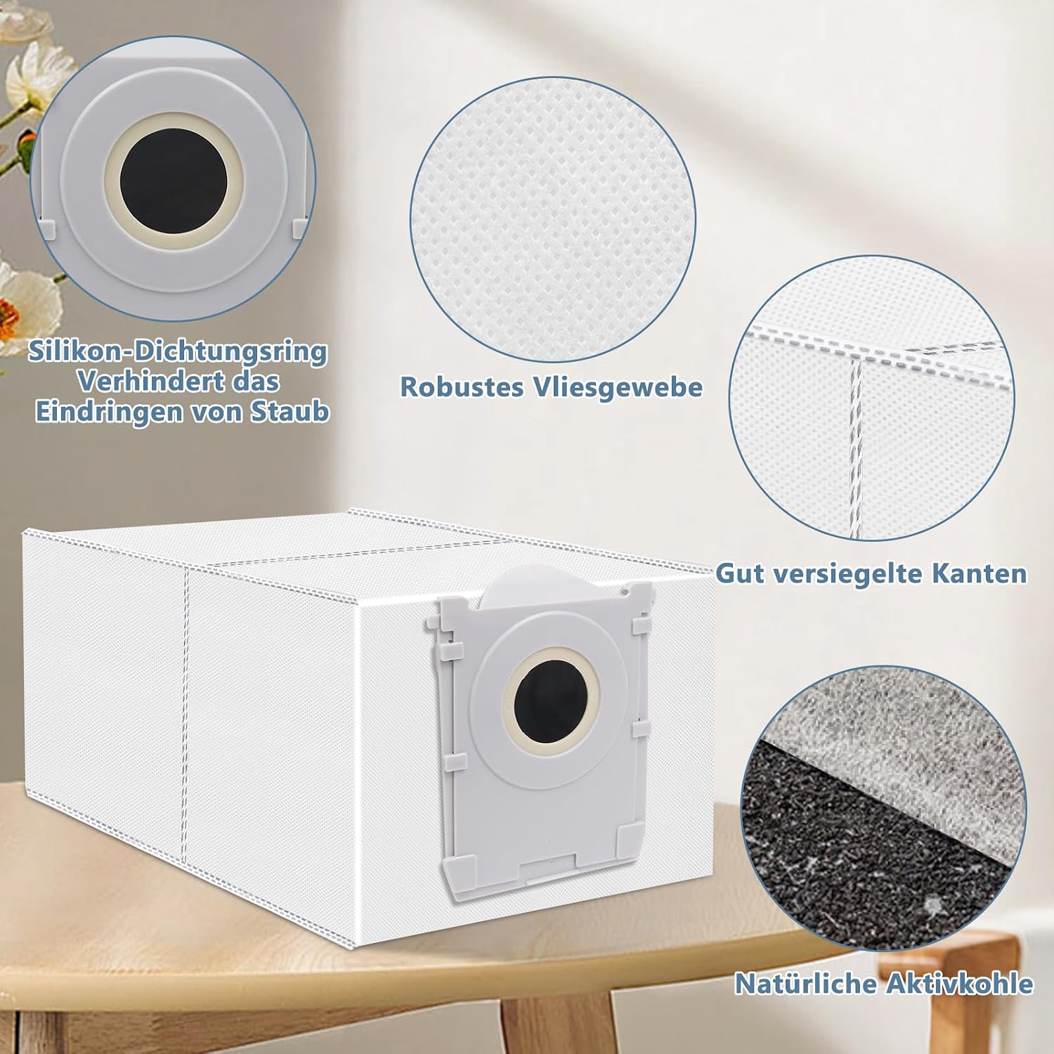 Detalle de 12 Stück Staubbeutel für Ecovacs T50/T50 Pro Omni Gen2/Gen3 – Spofan