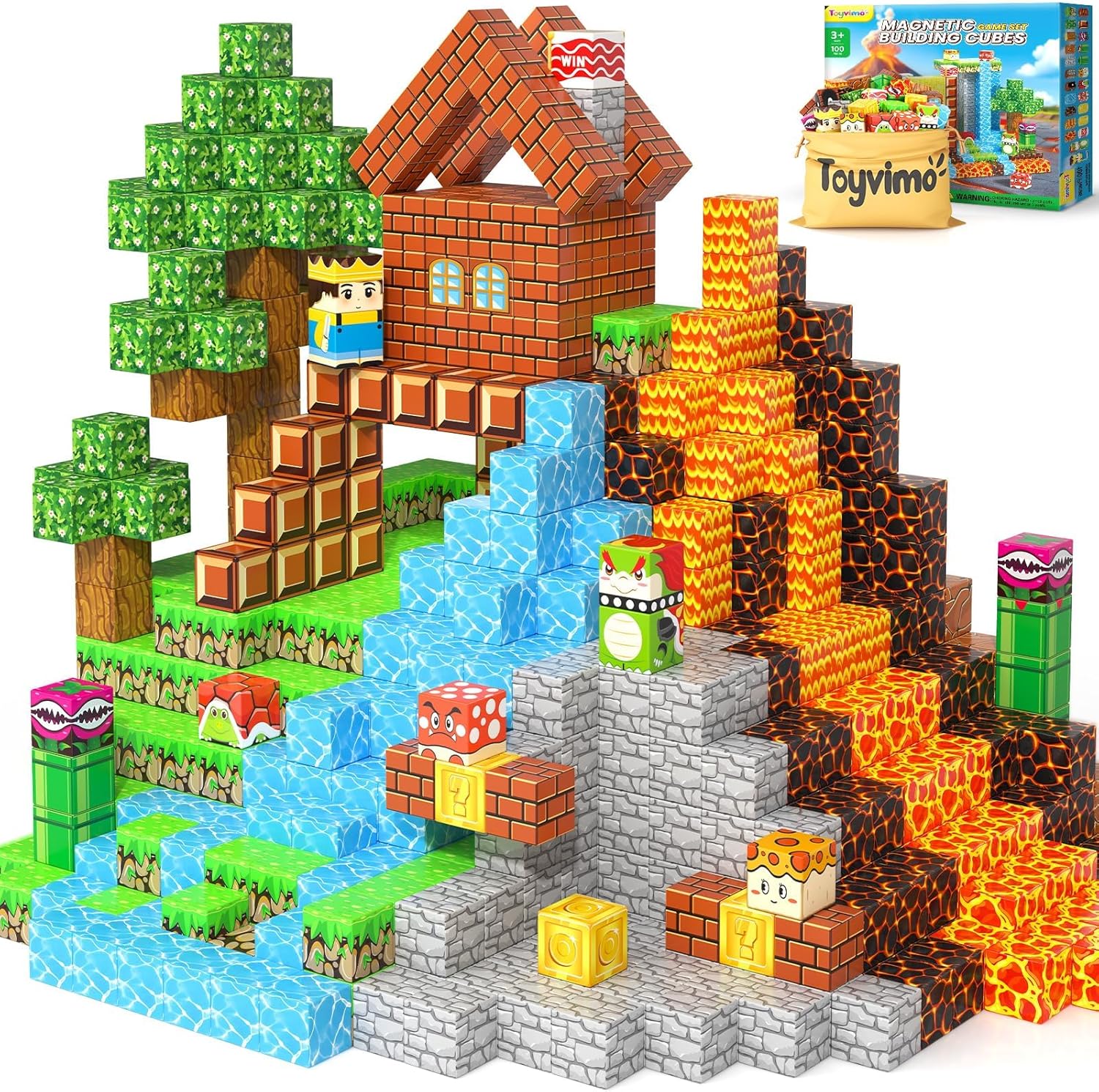 Detalle de 100PCS Magnetic Blocks 100-Piece Set