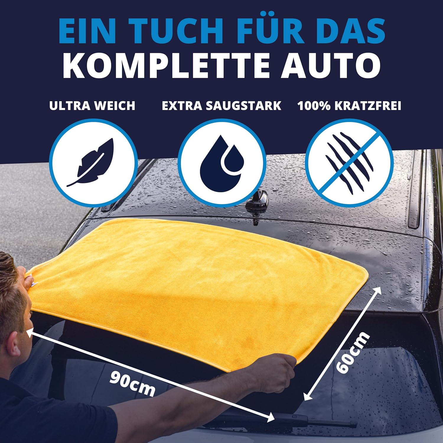 Detalle 2 de LICARGO Auto Trockentuch XXL 90x60 cm