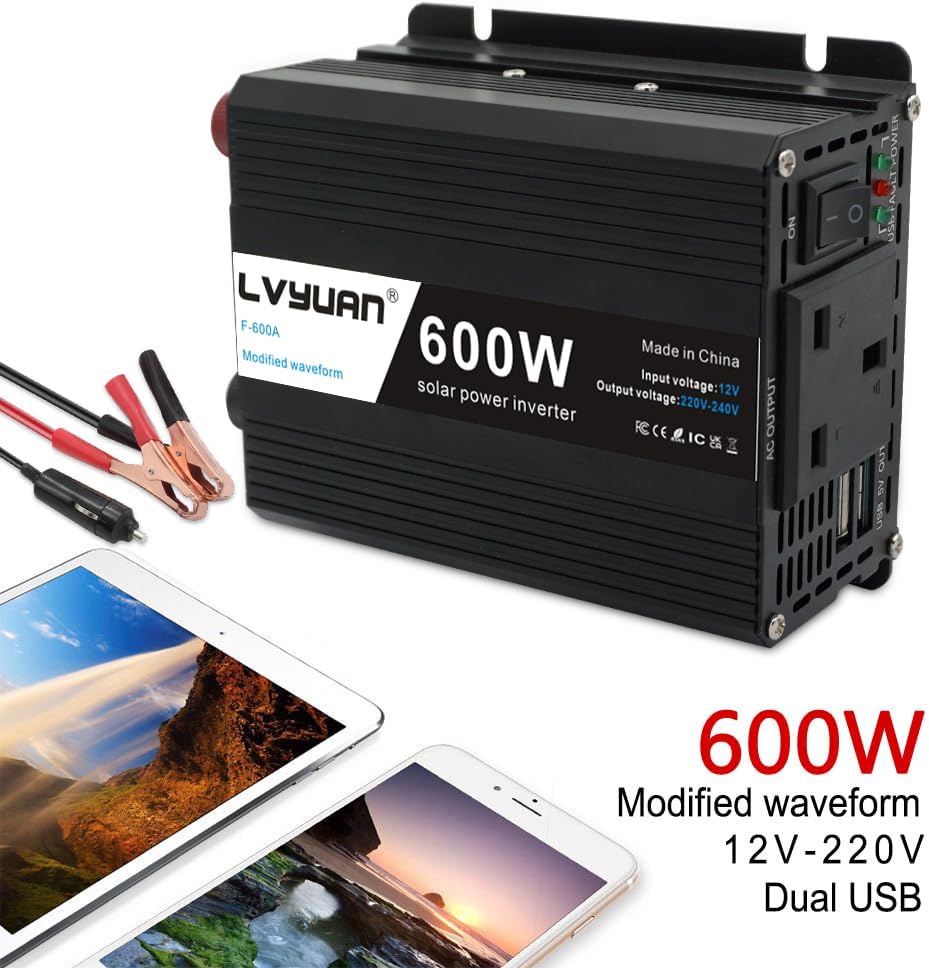 Detalle 2 de 600W Power Inverter 12V to 230V