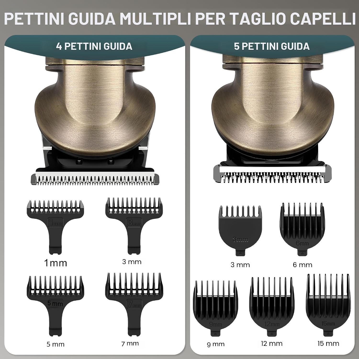 Thumbnail 3 de Hatteker Regolabarba Rasoio Elettrico 8 in 1 – Rifinitore professionale per barba, capelli e corpo