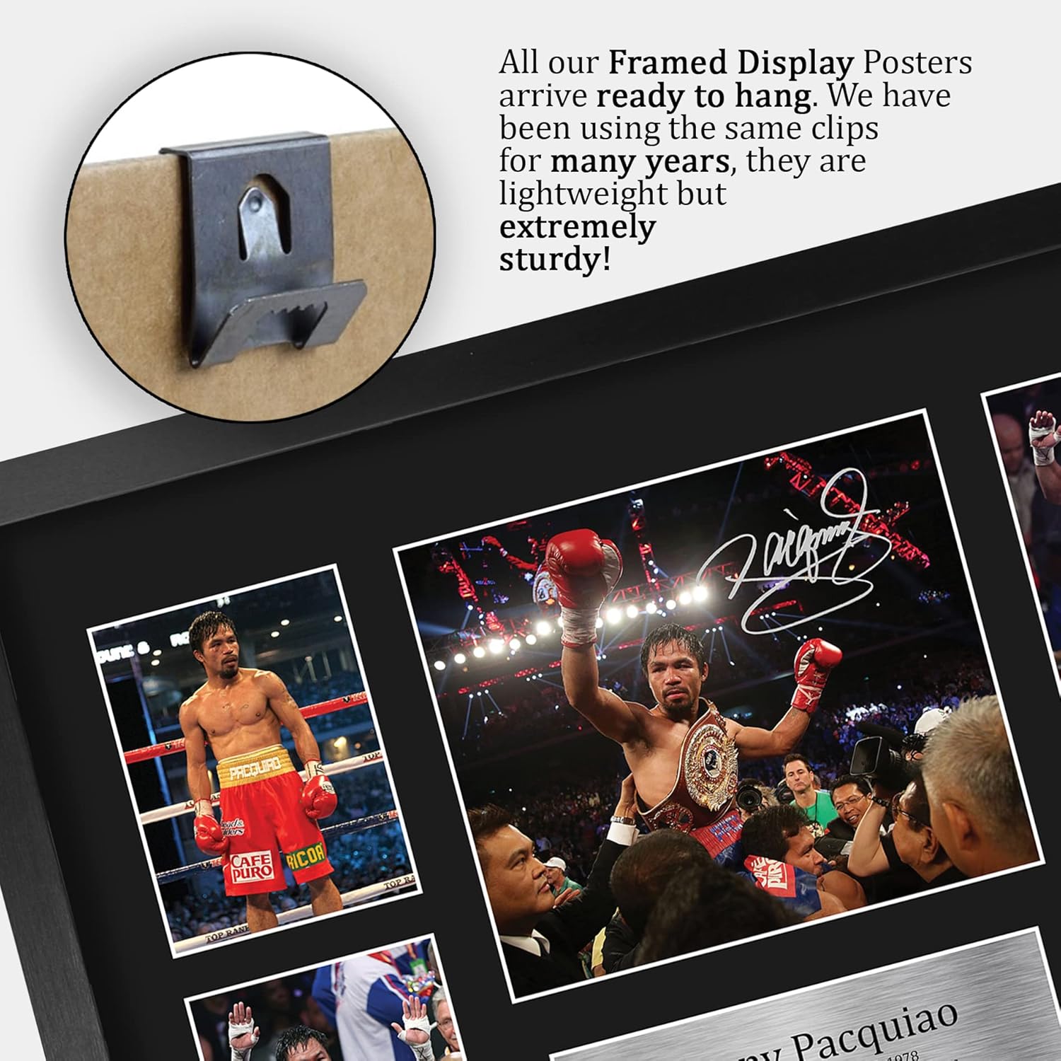 Thumbnail 4 de HWC Trading FR A3 Manny Pacquiao signed autograph display picture (framed) for boxing memorabilia fans