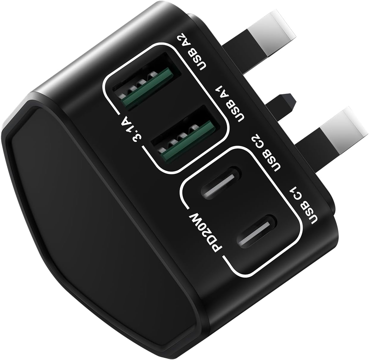 Thumbnail 6 de 40W 4‑Port USB‑C Charger UK plug