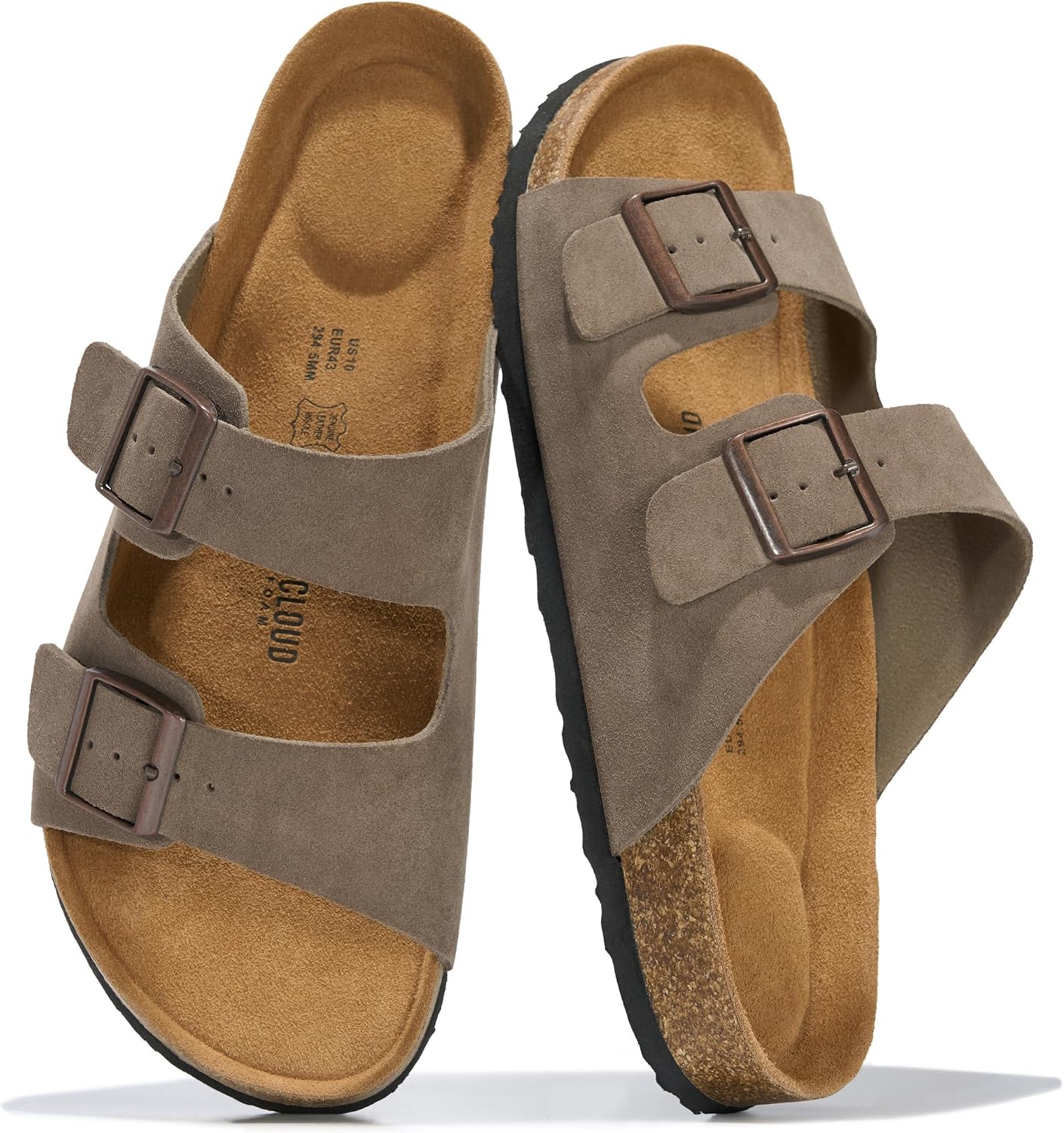 Detalle de Project Cloud Heritage Sandal: 100% Genuine Leather, Memory Foam Insole, Cork Footbed